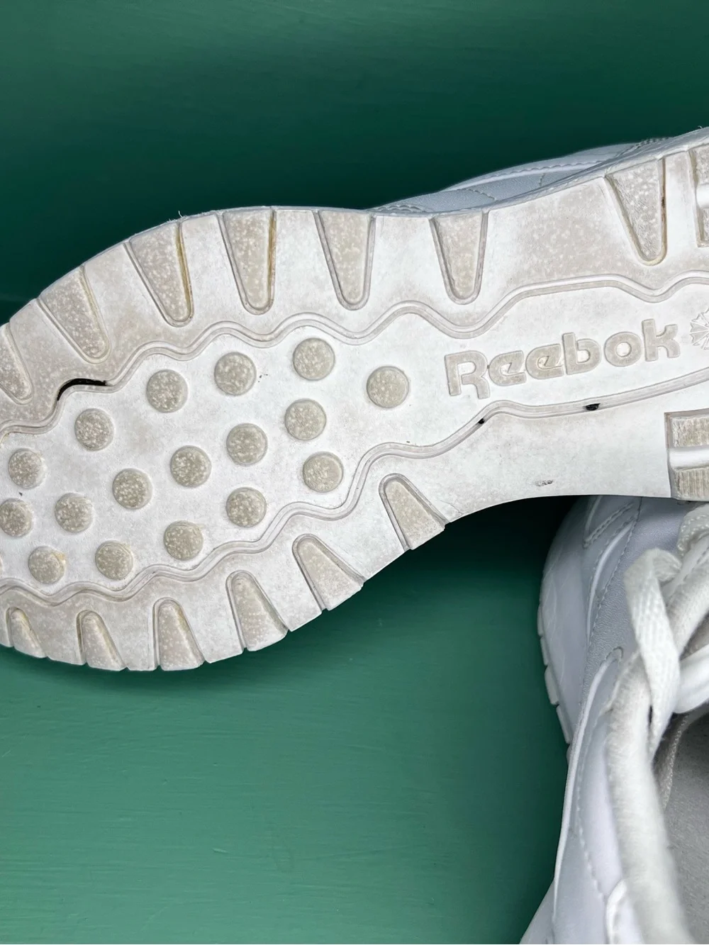 Reebok White Leather Low-Top Sneakers